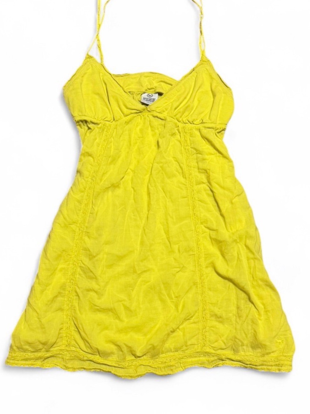 Vintage Victoria Secret Pink Yellow Babydoll Mini Dress With Dog Hit